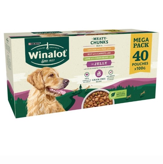 Winalot Meaty Chunks in Jelly 40 Pouches