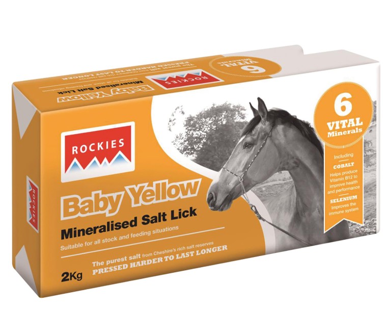 Rockies Baby Yellow Mineralised Salt Lick 2kg