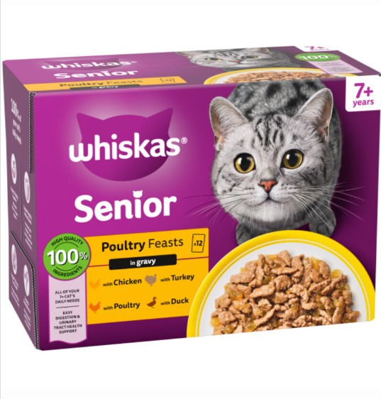 Whiskas 7 + Poultry Feast in Gravy 12 Pouches