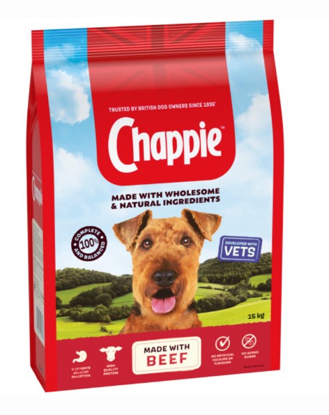 Chappie Complete Beef and Whole Grain Cereal 15kg